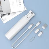 5'i Bir Arada Mini Kablo ve Adaptör Seyahat Kiti - 1