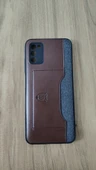 SAMSUNG A03S SİLİKON KILIF KART DETAYLI KAHVE-GRİ - 1