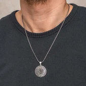 samur parti parti aksesuar & kostüm Gümüş Asr Suresi Erkek Kolye thumbnail 5