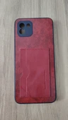 REDMİ 12C SİLİKON KILIF KART DETAYLI DALGALI KIRMIZI - 1
