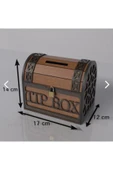 SLY-Tip Box Ahşap Kumbara Sandık Tipi Tipbox Kilitli Bahşiş Kutusu - 4