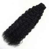 Yoğun Dalgalı 7 Parça Görünmez Yarım Ay Set %100 Gerçek Saç - 60cm thumbnail 3