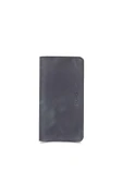 Guard Antik Siyah Telefon Girişli Hakiki Deri Erkek/Kadın Portföy Cüzdan P3047 - 7