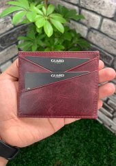 Guard Antik Bordo Hakiki Deri Kartlık P5202 - 2