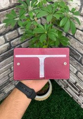 Guard Fuşya Saffiano Patlı Tasarım Hakiki Deri Kartlık Erkek / Kadın P5239 - 2