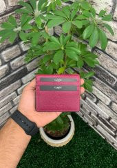 Guard Fuşya Saffiano Patlı Tasarım Hakiki Deri Kartlık Erkek / Kadın P5239 - 3