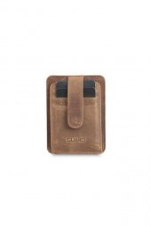 Guard Dikey Crazy Taba Hakiki Deri Kartlık Erkek / Kadın P5171 thumbnail 1