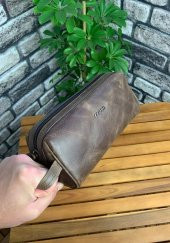 Guard Antik Kahverengi Unisex Hakiki Deri El Çantası P1792 - 1