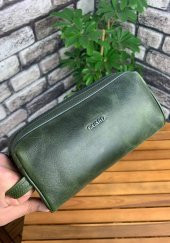 Guard Antik Yeşil Unisex Hakiki Deri El Çantası - 3