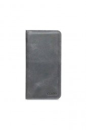 Guard Antik Gri Telefon Girişli El Portföyü Hakiki Deri P3028 - 1
