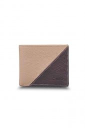 Guard Mat Gül Kurusu - Bordo Yatay Hakiki Deri Cüzdan P1336 - 1
