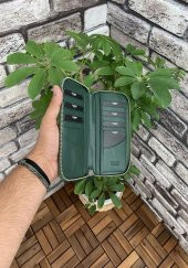 Guard Yeşil Safiano Fermuarlı Portföy Cüzdan Hakiki Deri P3016 - 4