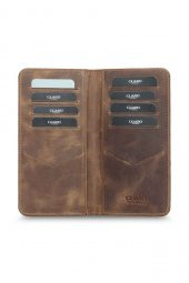 Guard Antik Taba Telefon Girişli El Portföyü Hakiki Deri P3028 - 2