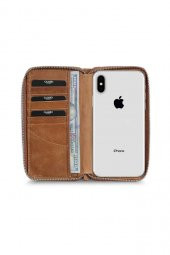 Guard Antik Taba Fermuarlı Portföy Cüzdan Hakiki Deri P3016 - 3