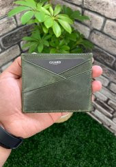 Guard Antik Yeşil Hakiki Deri Kartlık P5202 - 2