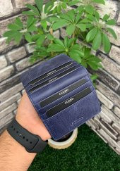 Guard Antik Lacivert Patlı Tasarım Deri Kartlık Erkek / Kadın P5239 - 1