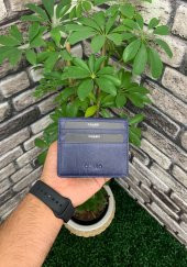 Guard Antik Lacivert Patlı Tasarım Deri Kartlık Erkek / Kadın P5239 - 3