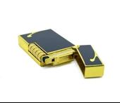 Dupont Tarzı Metal Çakmak Soft Flame Mum Alev - Black Gold - 4