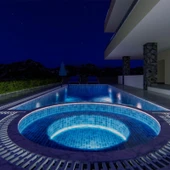 Midi Havuz Sıva üstü Led Aydınlatma Ampülü lamba Sıcak Beyaz A-1208 9W 12V IP68 - 7