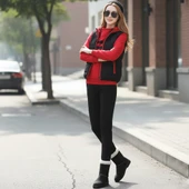 Kışlık Sevgili Kombini Şık Kadın Üçlü Eşofman thumbnail 4