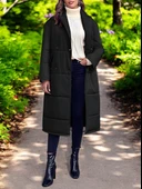 Kışlık Uzun Astarlı Şişme Kadın Mont thumbnail 3