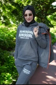 Kışlık Şık Rahat Üçlü Kadın Eşofman Takımı - 3