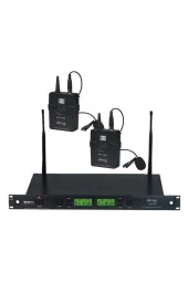 Denox Atr-720 Yaka Uhf Band Çift Yaka Tipi Telsiz Mikrofon Seti - 1