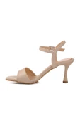 Ayakmod Bej Kadın Topuklu Sandalet 448189 Z - 2
