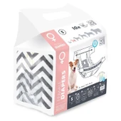 M-Pets Diapers Dişi Köpekler İçin Külot (S) 10'lu - 1