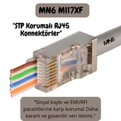 MN6 M117XF Cat6 jack/60 Adet-Metal EZ/Yeni Nesil rj45 cat6-8P/8C AÇIK UÇLU/Cat6 Konnektör - 7