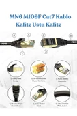 MN6 M109f Cat7 Kablo 10 Metre/10gbps-50 Mikron Altın Kaplama/STP/Cat7 Ethernet Kablosu - 5