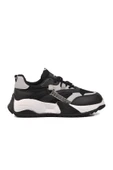 Ayakmod Siyah-Buz Bağcıklı Unisex Sneaker 9950 G - 1
