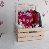 wooden destinty AHŞAP KASA - BEBEK KIRK SEPETİ - BABY SHOWER SEPETİ - 4