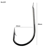 Powerex 505 model  2/0 Black Nickel Kutu Balık İğne 100 Adet - Balık İğnesi 100'lü Kutu - 2