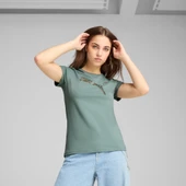 Puma 685081 30 Graphıcs Floral Cat Logo Tee Kadın T-shirt - 1