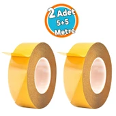 Halı Kilim Paspas Kaymaz Bant 48 mm X 5 Mt Çift Taraflı Yapışkan Toplanma Önleyici Bandı 2 Adet - 1