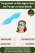 Premium Soğuk Sıcak Uygulama Göz Terapi Bandı Işık Önleyici Göz Dinlendirme Jel Uyku Bandı - 1