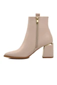 Ayakmod Bej İçi Polarlı Kadın Topuklu Bot 248027 Z - 2