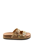 Guja 25Y183 Kadın Çift Toka Taşlı Hasır Taban Comfort Terlik (DAR KALIP BİR NUMARA BÜYÜK TERCİH EDİNİZ) - 1