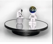 2in1 Aynalı Uzaktan Kumandalı 360°Dönen Siyah Sunum Standı 10 KG - 6