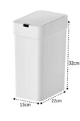 Sensörlü Otomatik Slim Çöp Kovası 9 Litre Plastik Beyaz Yerli Üretim - 6