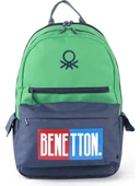 United Colors Of Benetton Yeşil-Lacivert Unisex Sırt Çantası 03785 - 1