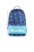 United Colors Of Benetton Su Yeşili-Lacivert  Unisex Okul Çantası 03724 - 3
