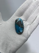Okyanus Temalı Doğal Kabaşon Firuze Taşı 95,7 Karat - Turkuaz Taşı 19,16 Gram - 2