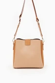 Levidor Vizon Camel Kadın Omuz Çantası 930126 - 5