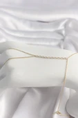 Pirinç Gold Renk Su Yolu Zirkon Taşlı Kadın Şahmeran - TJ-SN602 - 1