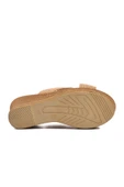 Chopper Bej  Kadın Terlik 22656 Z - 5