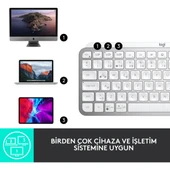 Logitech MX Keys Mini Mac İçin Minimalist Kablosuz Aydınlatmalı İngilizce Q Klavye - Beyaz - 8
