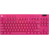 Logitech G PRO X TKL LIGHTSPEED Kablosuz LIGHTSYNC RGB PBT tuş başlıkları ile İngilizce Oyun Klavyesi - Pembe - 1