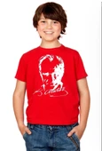 Sıfır Yaka T-Shirt - %100 Pamuk Çocuk Atatürk Baskılı - 6
